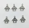 Wholesale 50pcs/Lot Dog House Charms Pendants Retro Jewelry Accessories DIY Antique silver Pendant For Bracelet Earrings Keychain 19*16mm