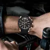 Benyar homens assiste marca luxo siliconeesteel banda relógios de pulso homem cronógrafo de couro de quartzo relógio militar relogio masculino 210329