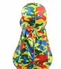 9 kleuren selectie du-doek Miltary Camouflage Silky Durag Hot Nieuwe Kleurrijke Premium 360 Golven Lange Tail Silky Durags Hiphop Caps Mannen Vrouwen