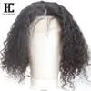 Brasileiro Virgem Encaracolado Peruca de Cabelo Humano Brasileiro Curto Bob Lace Front perucas de cabelo humano para as mulheres negras completa e grossa moda encaracolado