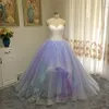 2020新しいビンテージパープルチュールボールガウンボホのウェディングドレスvestidos de Novia安いPaolo Sebastianウェディングガウン