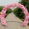 新しい桜の花の丸いスタンドラッキードアフルディーウェディングウィンドウパーティー装飾人工花チェリーブロッサムアーチシェルフ2770061