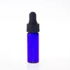 Clear Amber Blue Glass 4ml Bottiglie di vetro vuote ricaricabili Contenitore per aromaterapia Contagocce Bottiglia di olio essenziale per viaggi 2400 pezzi