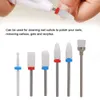 6pcsset Nail Drill Bits Cuticle Cleaner Dust Drill Brush Ceramic Rotary Polishing Files Nails Grinding Heads Pedicure Manicure 1881435