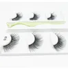 3 par/lote 3D Faux Mink Hair Natural Bushy Cross pestañas postizas encanto pestañas maquillaje belleza extensión de pestañas con caja verde