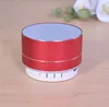 Moda Bluetooth Speaker Metal Wireless Portable Mini com Microfone LED Handfree LED TF Cartão Pequeno Aço A10