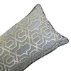 Contemporary Soft Gray Blue Geometric Waist Pillow Case 30x50cm Home Living Deco Sofa Car Living Chair LumbarCushion Cover Sell by279j