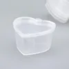 45ml PPハートスクエア形状の調味料ボックス使い捨てテイスティングカップサラダソーステイクアウトパッケージ調味料カップLX5294