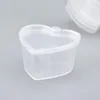 45ml PP Scatola di condimento a forma di cuore quadrato Tazza di degustazione usa e getta Salsa per insalata Confezione da asporto Tazza di condimento LX5294