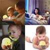 Silicone Egg Night Light Touch Sensor Justerbar Baby Night Light USB Charge Gullig Dekorera Bordslampa för Barn Kids Baby Gift