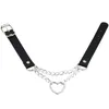 ketting choker voor vrouwen hart chokers retro lederen kraag kettingen mode hiphop sieraden groothandel wil en zand drop -schip