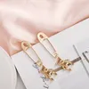 Simpatico orso orecchino a bottone da donna orso in metallo lungo orecchino con nappa regalo per amore fidanzata accessori moda gioielli oro argento