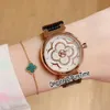 Nuovo orologio svizzero da donna al quarzo fiore in oro rosa con quadrante in diamanti cinturino in pelle orologi da donna Fashion Lady Puretime L01a1239Y