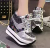 Gorąca sprzedaż - Odchudzanie Buty Kobiety Letnie Oddychające Mesh Buty Sportowe Kobiet Fitness Huśtawka Platforma Buty Wedge Buty Lady Tracą Sneakers BN214