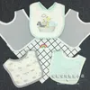 HUDSONBABY Kvalitetsartiklar i lager 5 Pappersklänning Baby Salivduk Matning Bibs 100 Bomull