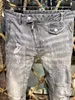 Мужские джинсы дизайнер Мода Стиль Байкер Джинсы Синий Омывается Письмо отпечатанных Узкие джинсы Мужчины Плюс Размер EUR Размер 29-38