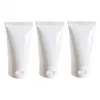 Recharge en plastique blanc, Tubes souples pour cosmétiques, maquillage, emballage de voyage, bouteilles avec bouchon à vis rabattable, 15ml, 20ml, 30ml, 50ml, 100ml