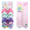 Set di copricapo Children039s 54 Colori Jojo Big Bow 6 Colori One Carta per capelli Clip per bambini Capelli per bambini con clips Flower Clip4612592