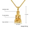 Men Faith Necklace Quality GoldColor Stainless Steel Buddhism Pendant Necklace Exquisite Religion Jewelry Necklace Never Fade4350271