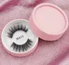 Stock 16 Stilar 3d Faux Mink Eyelashes 100% handgjorda naturliga med rosa presentförpackning