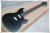 Matte Black Floyd Rose HH Open Pickups E-Gitarre mit schwarzer Hardware, Palisandergriffbrett, kann individuell angepasst werden