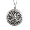 Fashion-Twist Tree of Life Essential Oil Diffuser Locket Halsband Hängsmycke Lotus Tree of Life Collections Arom Smycken Xsh