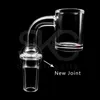 Banger à quartz à bord biseauté avec capuchon de carburateur en verre Perles de quartz 10mm 14mm 18mm Clous de banger mâle femelle pour bongs d'eau en verre