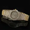 Orologi di design Orologi da uomo con diamanti Bling Orologio da polso di lusso ghiacciato Movimento Orologio automatico Gioielli Hip Hop Uomo Oro rosa Argento Nero