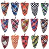 Dog Triangle Bandanas Adjustable Pet Dog Cat Neck Scarf Tie Bowtie Necktie Bandana Collar Neckerchief Dog Accessories Plaid Scarf DHL