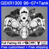 +Tank For SUZUKI GSXR1300 Hayabusa 96 97 98 99 2000 2001 333HM.226 GSX R1300 GSXR 1300 1996 1997 1998 1999 00 01 02 Fairings White Black