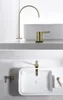 Brushe GoldBlack Basin faucet Bathroom long pipe two holes Widespread bathroom faucet sink tap 360 rotating widespread basin Tap8643038