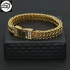 Neue Mode Edelstahl Gold und Silber Hip Hop Herren Franco Kette Armband Diamantschnalle Raps Rapper Schmuck Geschenke Für Jungen Großhandel