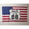 Route 66 USA drapeau bannière 3x5 FT 90x150cm Festival fête cadeau sport 100D Polyester intérieur extérieur imprimé drapeaux et bannières volant!