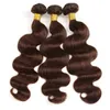 Allove mechones de cabello ondulado ombré 1B 30 extensiones de cabello humano de colores #2 #4 cabello marrón peruano 1B 99J mechones Borgoña no Remy