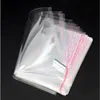 Groothandel 1000 stks 12 * 15cm-15 * 22c Opbergzakken Clear Self Adhesive Seal Plastic Verpakking Tas Resealable Cellofane Opp Poly Bag