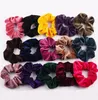 Scrunchies Headbands Elastic Velvet Ribbon Hairband Rubber Band Girls Ponytail Holder Fashion Hair Accessories 30 Colors Optional DHW2236