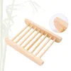 50PCS Natural Bamboo Trays Wholesale Wooden Soap Dish Soaps Tray Holder Rack Plate Box Container for Bath Shower Bathroom