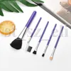 5-teiliges tragbares Reise-Make-up-Pinsel-Set, professionelles Lidschatten-Kosmetikpinsel-Augenbrauen-Lippen-Make-up-Pinsel-Werkzeug