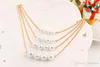 Kettingen hangers voor vrouwen groothandel mode Koreaanse Turks Novel Novel Jewlery 18 k vergulde ketting lange charmes kettingen parel hanger kettingen