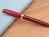 Penna stilografica Writing Business Sonnet laccata rossa con finiture dorate e pennino M