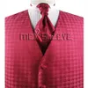 set di gilet su misura per abito formale da uomo per festa / matrimonio (gilet + cravatta ascot + fazzoletto)