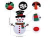 DIY vilt kerst sneeuwpop ornamenten niet-geweven stoffen vilt sneeuwpop DIY deur muur opknoping decoratie 1 set handgemaakte puzzel sneeuwpop