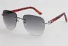 Rimless Metal Plank Sunglasses for Driving Latest Fashion High Quality Eyewear oval sunglasses Designer Mens Women