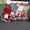 Jul Snowman Stocking Merry Christmas Gift Stocking Julgran Hängande Dekorationer Kids Xmas Candy Gifts Strumpor