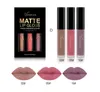 NICEFACE 3pcs impermeável maquiagem Matte Lipstick Líquido Set Longa Duração prova-Kiss Lip Gloss Criar Nude Beleza Velvet Sexy Lips