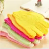 5st Bath Shower Glove för Peeling Exfoliating Mitt Glove Five Fingers Scrubber Spong Bath Gloves