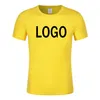 Hot koop mannen ronde hals t-shirt effen kleur plus size plain t-shirts retail tees lege shirts