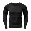 Mode-Nouvelle arrivée Chemise de compression à séchage rapide T-shirt d'entraînement à manches longues Vêtements de fitness d'été Couleur unie Bodybuild Gym Crossfit