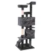 60quot Cat Tree Tower Condo Furniture Scratching Post Pet Kitty Play House Black1514838