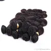 faisceaux de cheveux de vague de corps 100 tissages de cheveux humains extensions de cheveux péruviens brésiliens couleur noire naturelle 1228 pouces dhl gratuit